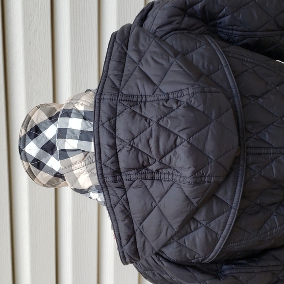 BURBERRY SHORT FINSBRIDGE NOVA CHECK LINED HOODED JACKET COAT - Picture 6 of 11